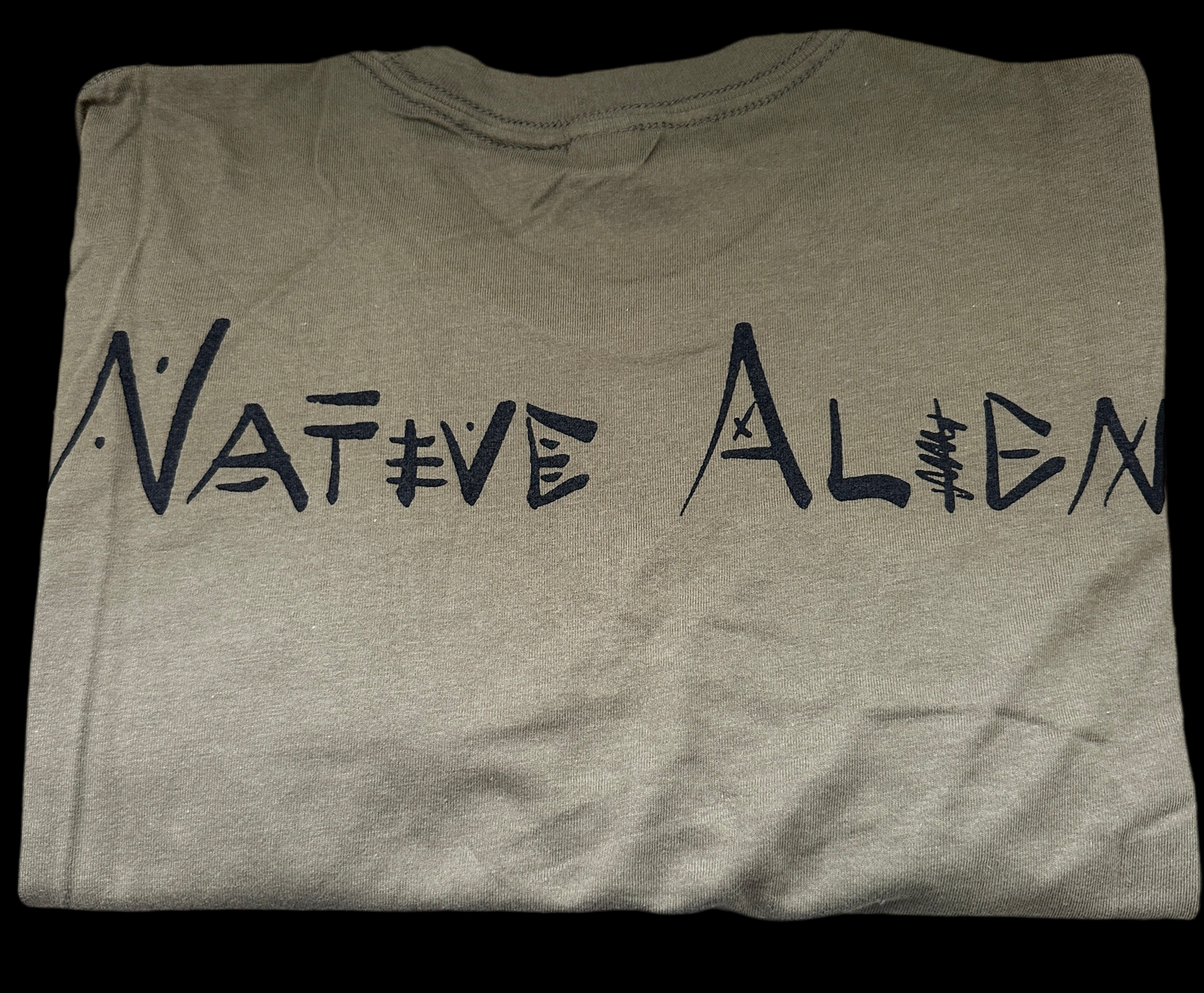Basic Alien Logo T-Shirt - Olive Green