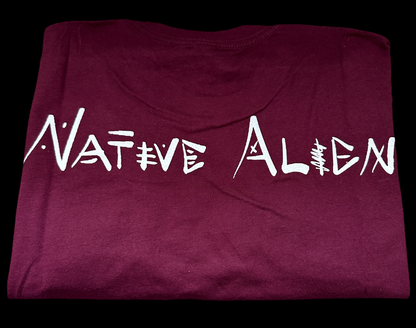 Basic Alien Logo T-Shirt - Maroon